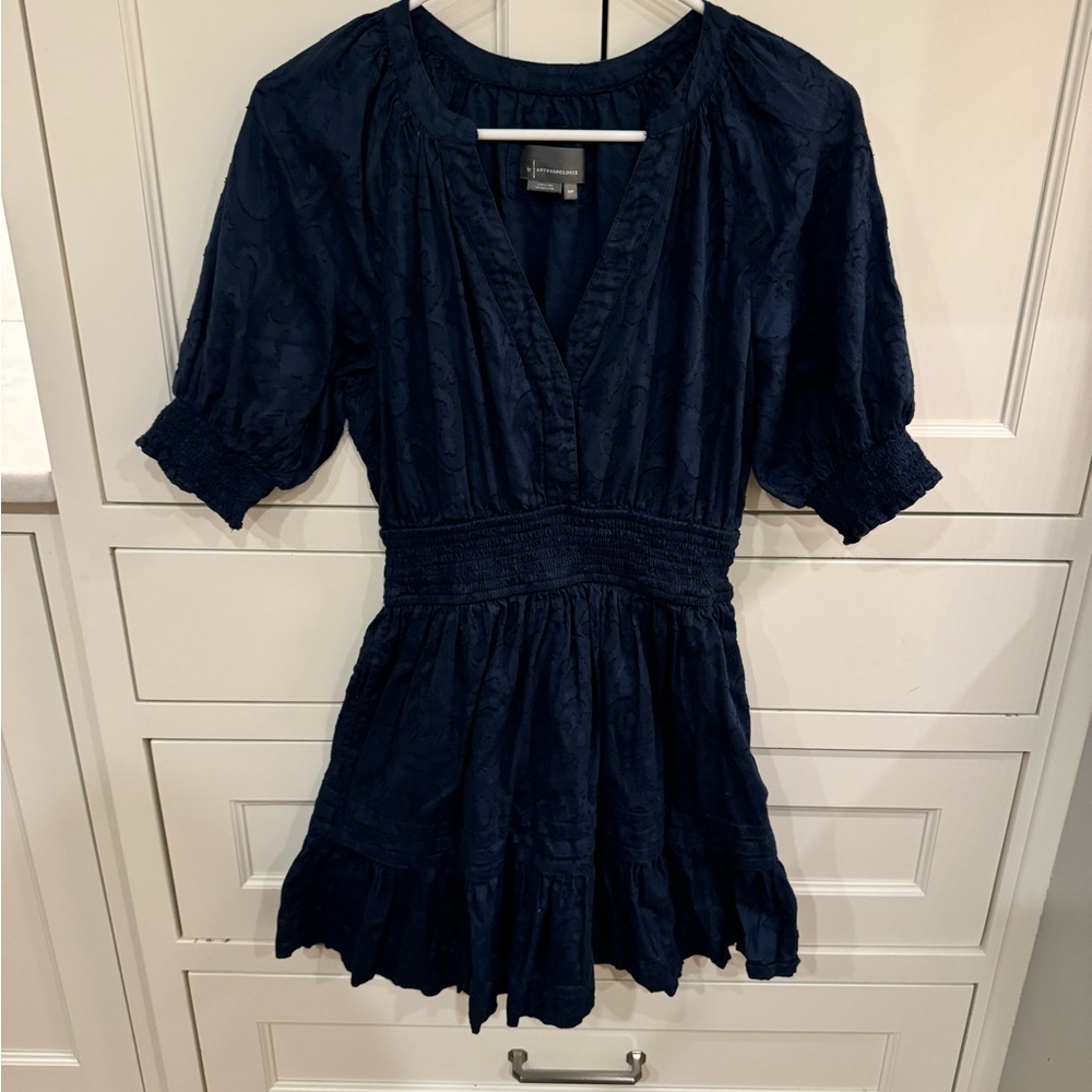 Anthropologie Cotton Jacquard Dress